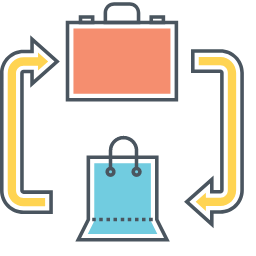 B2C Icon, B2C,business,briefcase