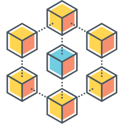 Blockchain Icon, blockchain,cubes,technology