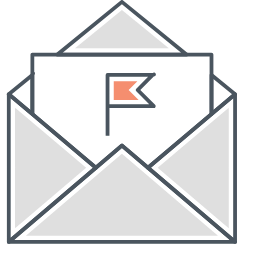 Flag Mail Icon, email,flag,priority
