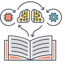 Machine Learning Icon, machine learning,AI,book