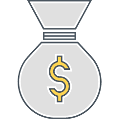 Money Bag Icon, money bag,dollar,wealth