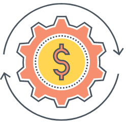 Money Making Icon, money making,gear,dollar