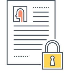 Personal Data Protection Icon, data protection,document,lock