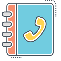 Phone Book Icon, phone book,address book,phone