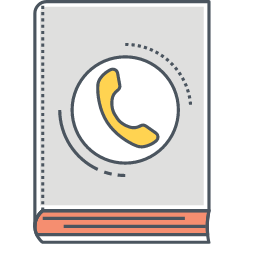 Phone Book Icon, phone book,contact,book