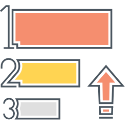 Prioritize Icon, prioritize,bars,arrow