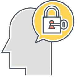 Problem Solving Icon, problem solving,head,lock