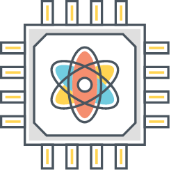 Quantum Computing Icon, quantum computing,chip,computing