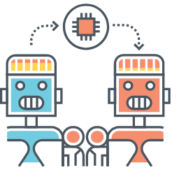 Transfer Learning Icon, transfer learning,AI,robot