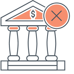 Unbanked Icon, unbanked,bank,red cross