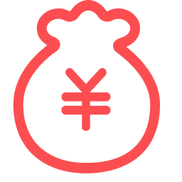Money Bag (Red) Icon, money,bag,yen