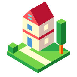 House Garden Icon, house garden,residence,garden
