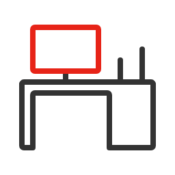 Office Desk Icon, office desk,furniture,workstation