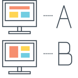 A/B Testing Icon, A/B testing,optimization