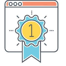 Page Rank Badge Icon with Badge and Gear Icon, page rank badge,badge,gear