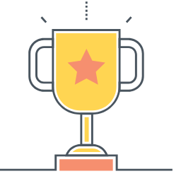 SEO Awards Icon with Trophy and Star Icon, SEO awards,trophy,star