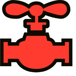 Valve Well Icon, valve well,valve,red