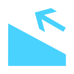 Slope Direction Analysis Icon, slope,direction