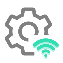 Network Configuration Icon, network configuration,gears,Wi - Fi