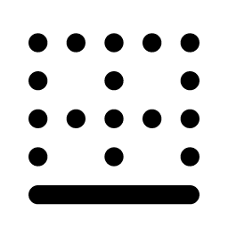 Border Bottom Icon, border,bottom,dots