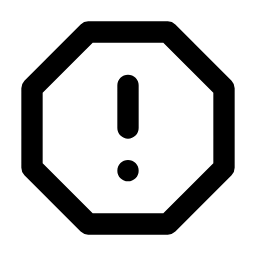 Exclamation Octagon Icon, exclamation,octagon