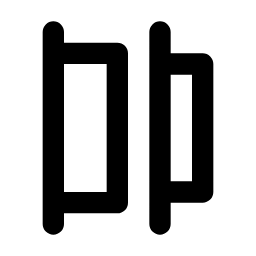 Horizontal Distribution Left Icon, distribution,horizontal,left