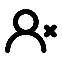 User Times Icon, user,times,remove
