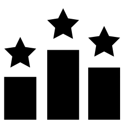 Star and Bar Chart Icon, rating,statistics,chart