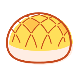 Pineapple Bun Icon, pineapple bun,snack