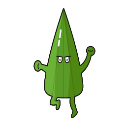 Okra Cartoon Character Icon, okra,cartoon,green