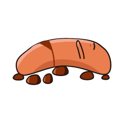 Grilled Sausage Icon, grilled sausage,meat