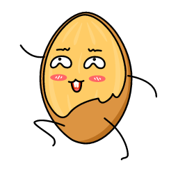 Cartoon Almond Icon, almond,snack,cartoon