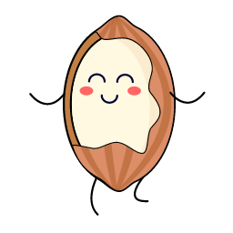 Cartoon Pecan Icon, pecan,snack,cartoon