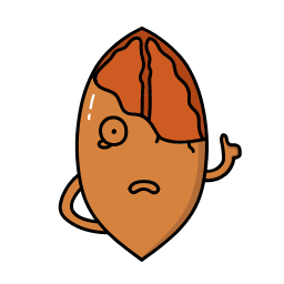 Pecan Character Icon, pecan,nut,character