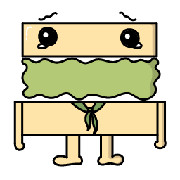 Small Square Cake Character Icon, cake,square,character