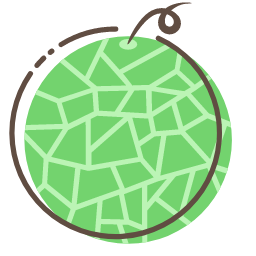 Hami Melon Icon, Hami melon,fruit,green