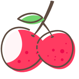 Litchi Icon, litchi,fruit,red
