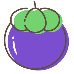 Mangosteen Icon, mangosteen,fruit,purple