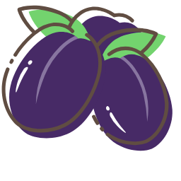 Prune Icon, prune,fruit,purple
