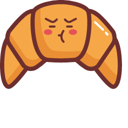 Croissant - like Food Character Icon, croissant,food character