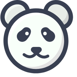 Panda Icon, panda,wild animal