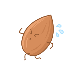 Cartoon Almond Icon, almond,cartoon nut