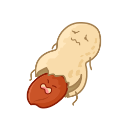Cartoon Peanut Icon, peanut,cartoon nut