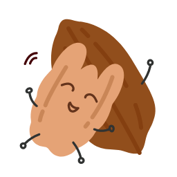 Cartoon Pecan Icon, pecan,snack,cartoon