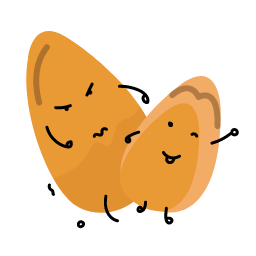 Cartoon Pine Nut Icon, pine nut,snack,cartoon