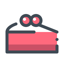 Cake with Two Cherries Icon, cake,cherries,dessert