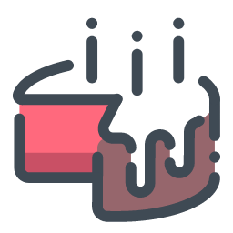 Red Birthday Cake Icon, birthday cake,red,dessert