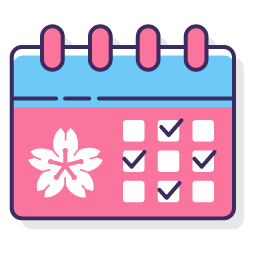 Cherry Festival Schedule Icon, calendar,cherry festival,schedule