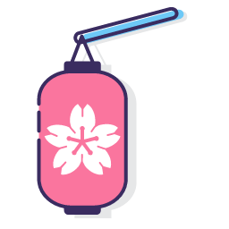 Paper Lantern Icon, paper lantern,cherry blossom,Japanese