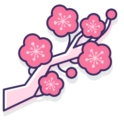Plum Blossom Icon, plum blossom,branch,flower